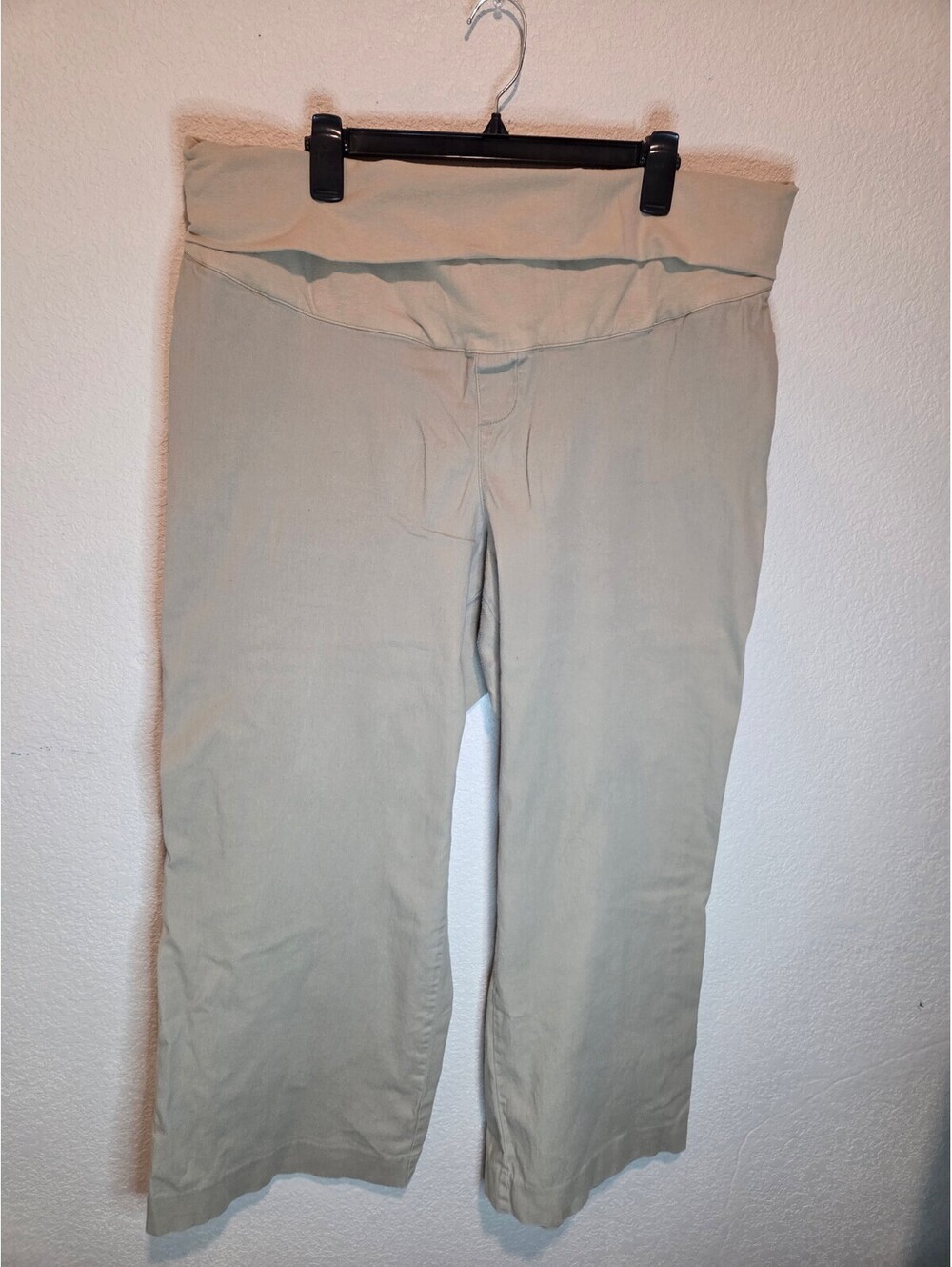 Two Hearts Maternity Beige Cotton Blend Maternity Pants Size 2X